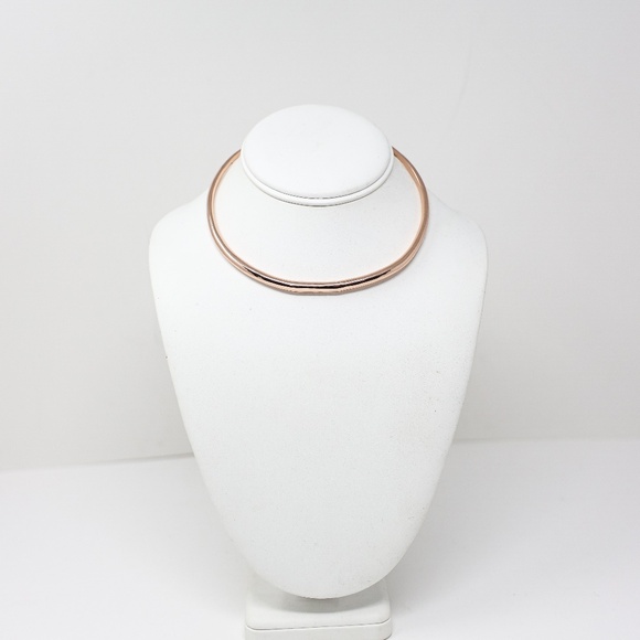 Alexis Bittar Essentials Thin Collar 14k Gold Plated Rose Gold Choker Necklace - Picture 1 of 3